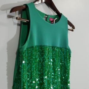 Ecla Dress Green Sequins
